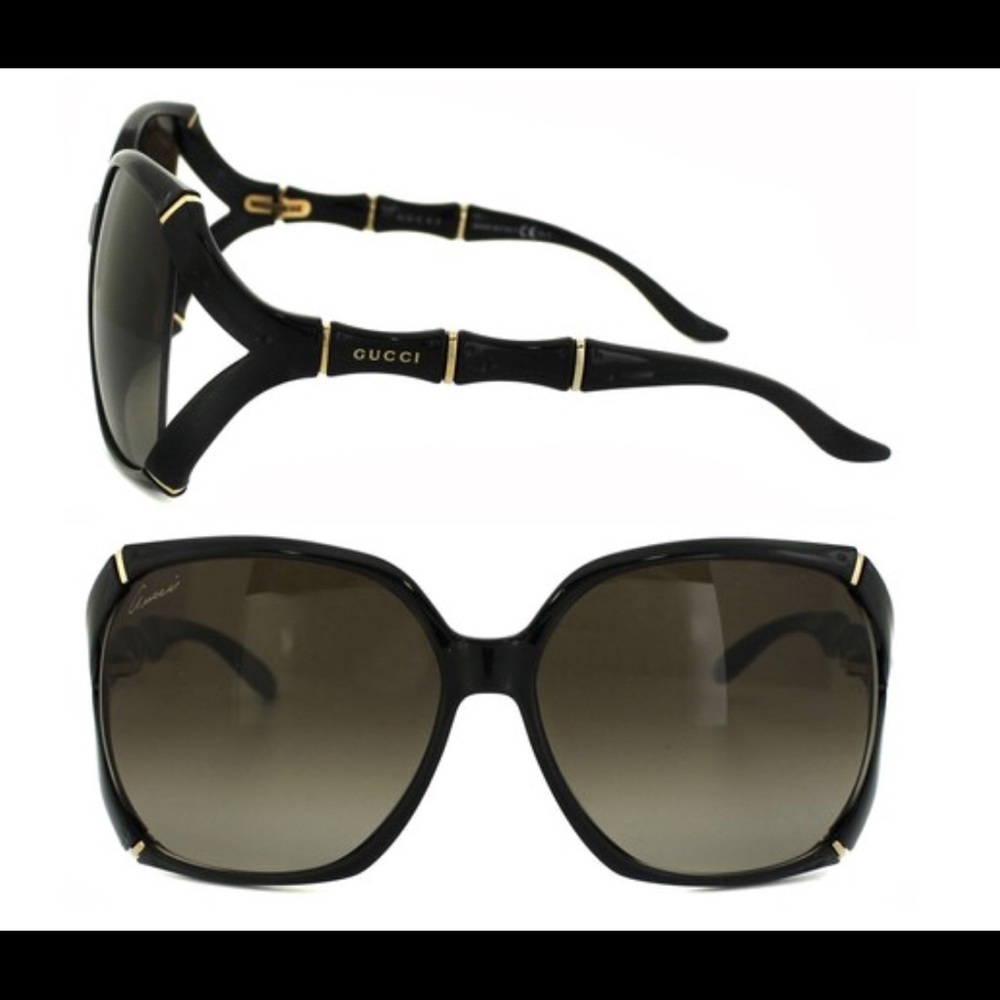Gucci sunglasses 3508 black bamboo style.